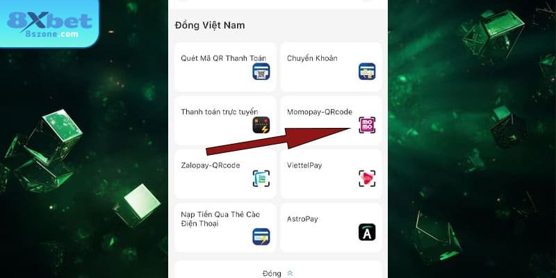 Chọn Momopay - QRcode