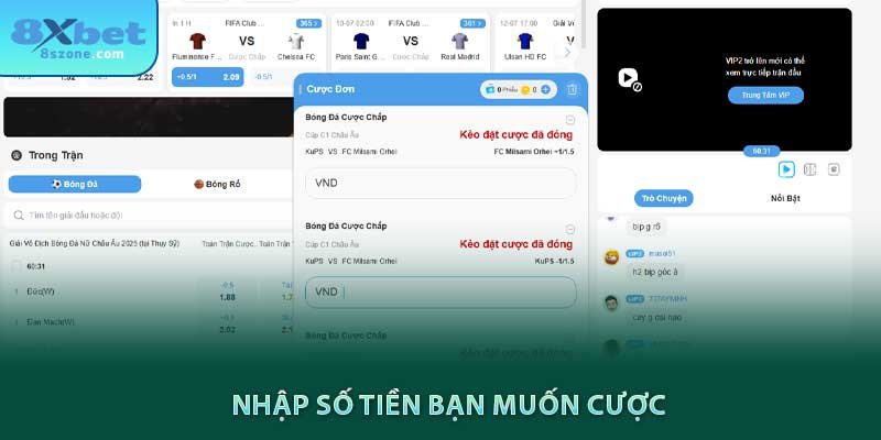 Nhập số tiền bạn muốn cược