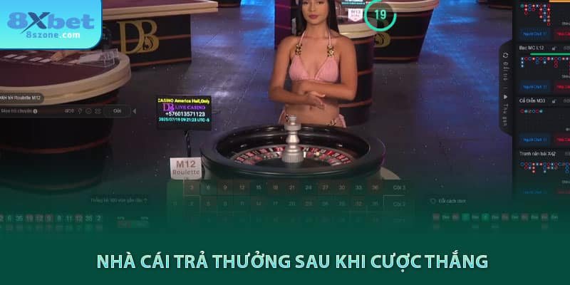 Nhà cái trả thưởng sau khi cược thắng
